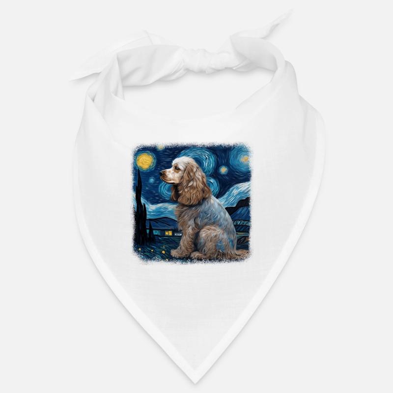 Cocker Spaniel Van gogh starry night Bandana