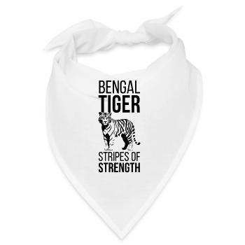 Bengalischer Bengal Tiger - Bandana - Weiß - Vorne