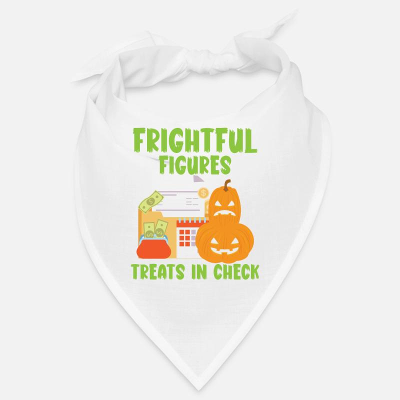 Terrifying Figures Treats in Check Hallow Bandana