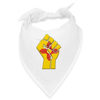 Flagge des Bundesstaates New Mexico Stolz Eingeborene Familie - Bandana - Weiß - Vorne