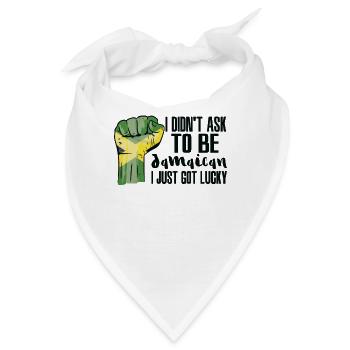 Jamaikanischer Stolz Jamaikanische Flagge - Bandana - Weiß - Vorne