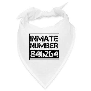 Einfach, Einfach, Lustig, Häftling, Gefangener, Faul, Halloween - Bandana - Weiß - Vorne