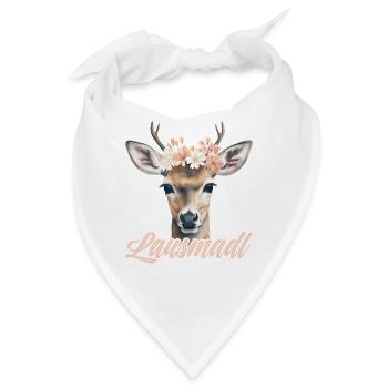 Lausmadl Mädchen Damen Trachtenshirt Kind Madl - Bandana - Weiß - Vorne