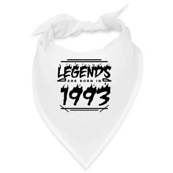 Legende 1993 - Jahrgang 1993 - Baujahr 1993 - Bandana - Weiß - Vorne