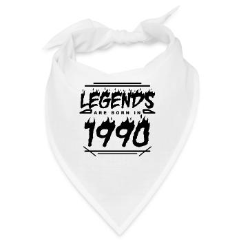 Legende 1990 - Jahrgang 1990 - Baujahr 1990 - Bandana - Weiß - Vorne
