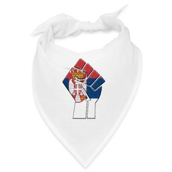 Serbien-Flagge Serbischer Landstolz Einheimische Familie - Bandana - Weiß - Vorne