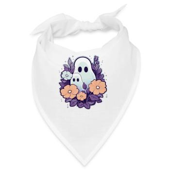 Halloween groovy Mama Geist Hippie Blumen Vintage - Bandana - Weiß - Vorne