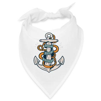 Anker - Bandana - Weiß - Vorne