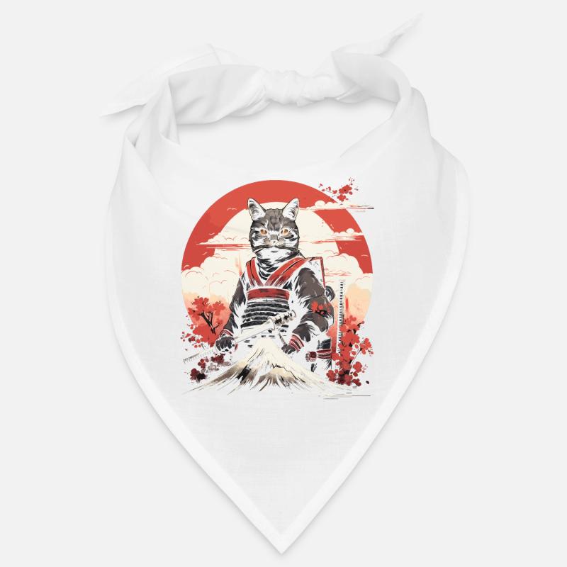 Ancient Japan Warrior Ninja Cat | Samurai Kitty Bandana
