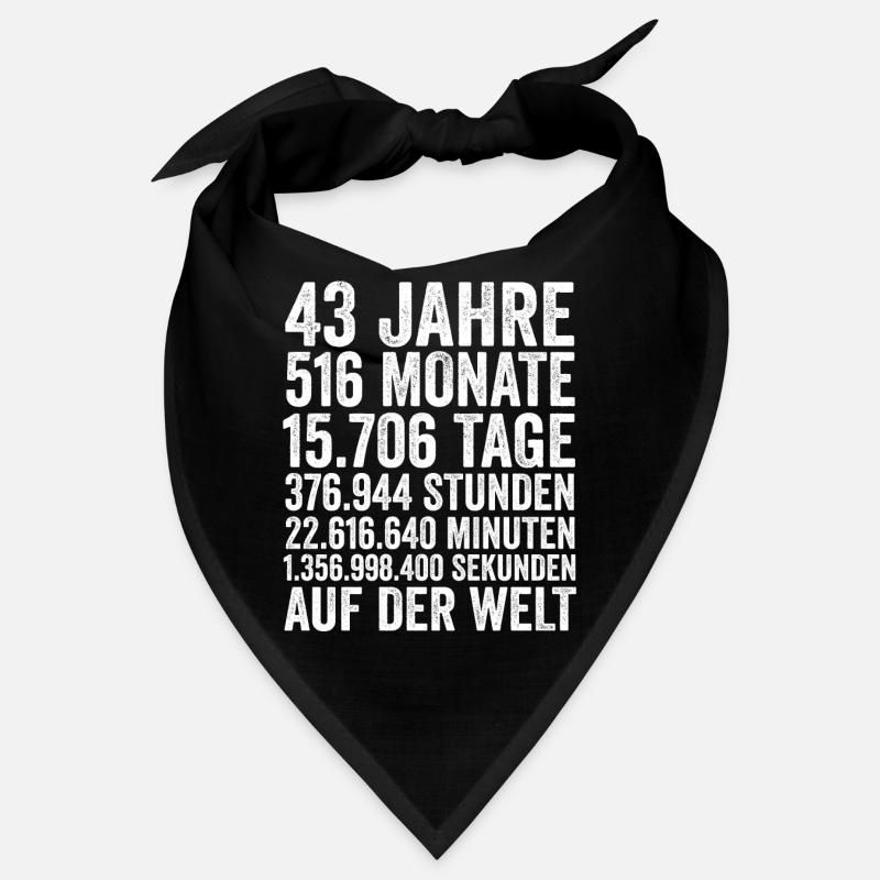 43 Jahre Fünfundvierzigster Geburtstag Bandana
