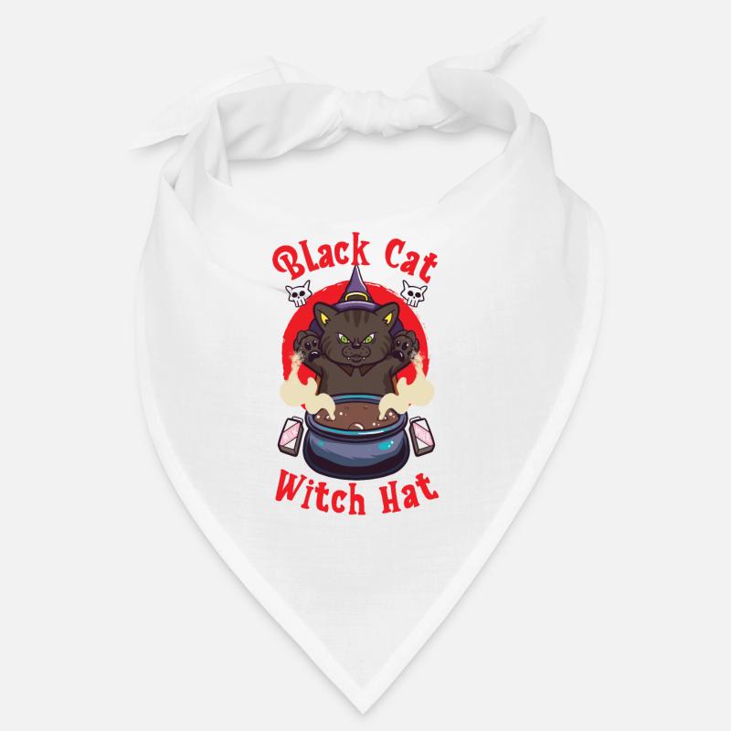 Chat Sorcière Occulte Gothique Noir Satanique Bandana