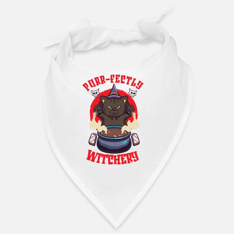 Chat Sorcière Occulte Gothique Noir Satanique Bandana