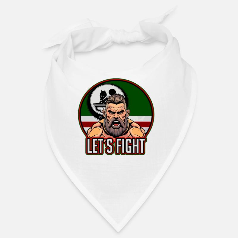 chechen fighter, chechnya, chechen flag, chechen - Bandana - Weiß