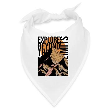 EXPLORE BEYOND THE LIMITS - Berge Gebirge Gipfel - Bandana - Weiß - Vorne