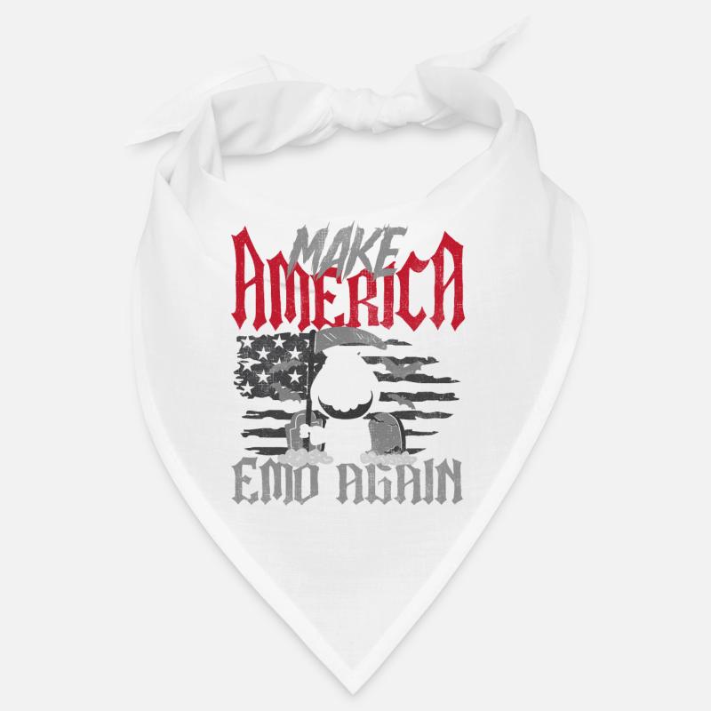Emoticon Make America Emo Again Emocore Esthétique Bandana