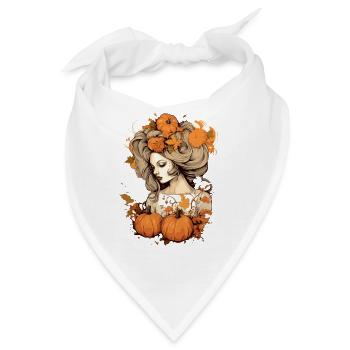 Feminines Herbst Thanksgiving Design für Frauen - Bandana - Weiß - Vorne