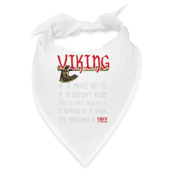 Wikinger Fan Geschenk Barbarben Wikinger Krieger - Bandana - Weiß - Vorne