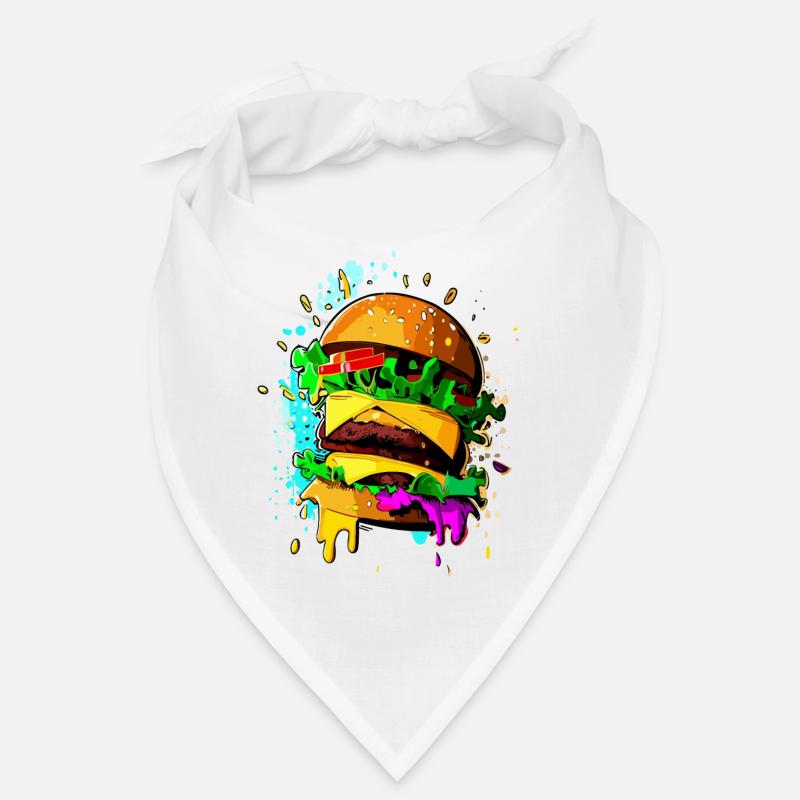 Graffiti Burger Farbenfroher Cheeseburger Bandana