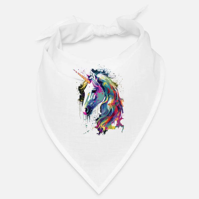 Licorne colorée abstraite Bandana
