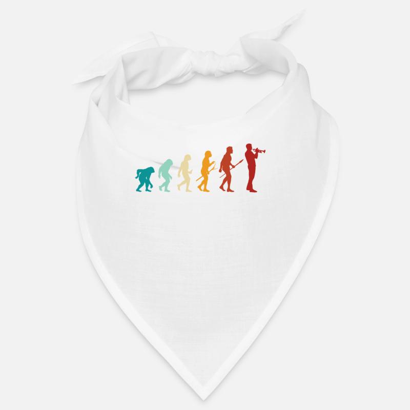 Trompete Trompeter Evolution - Trompetenspieler - Bandana - Weiß