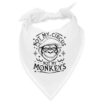 Nicht meine Affen – nicht mein Zirkus - Bandana - Weiß - Vorne