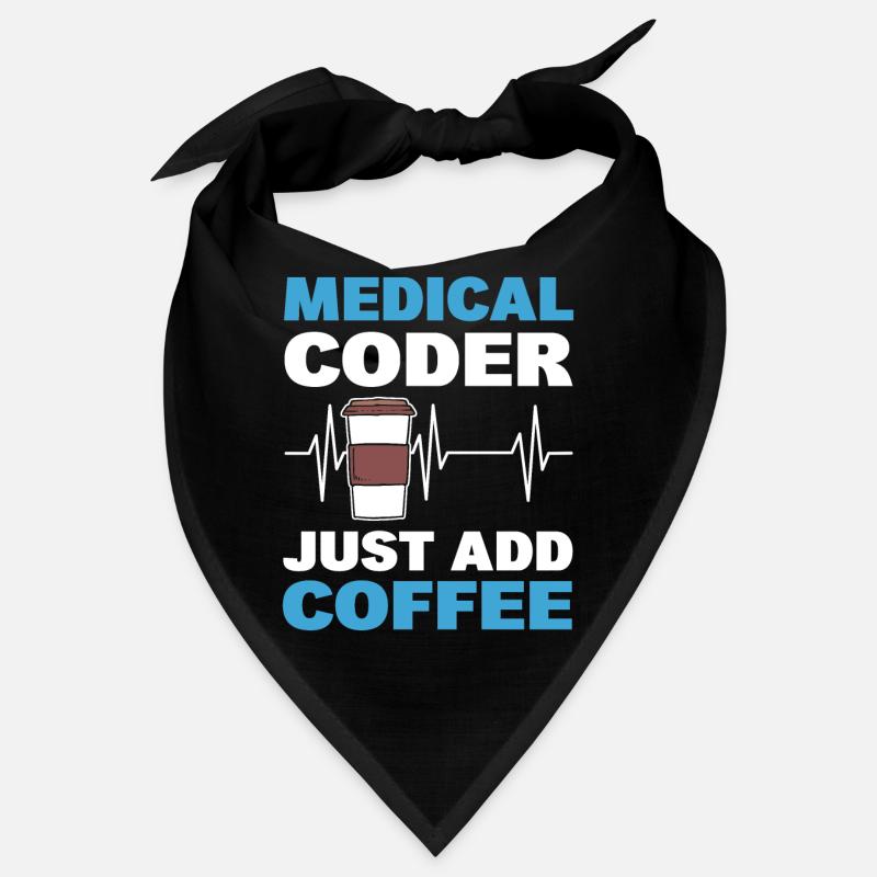 Medizinischer Codierer Einfach Kaffee hinzufügen Bandana