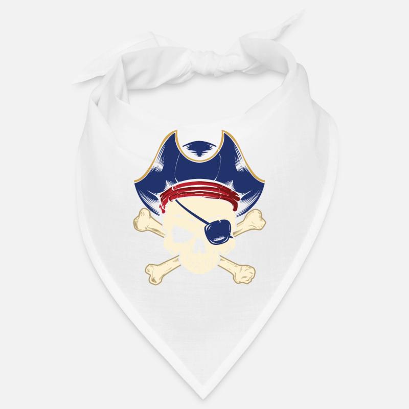 Pirate eye patch pirate - Bandana - blanc