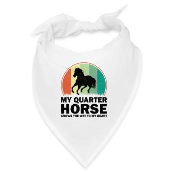 American Quarter Horse Reitpferd Liebhaber Hors - Bandana - Weiß - Vorne