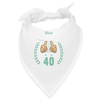 Diese Traumfrau ist 40 Jahre 40 Geburtstag - Bandana - Weiß - Vorne