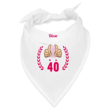 Diese Traumfrau ist 40 Jahre 40 Geburtstag - Bandana - Weiß - Vorne