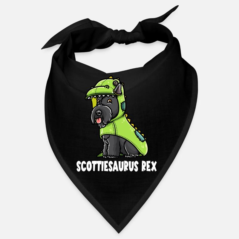 Scottish Terrier Hund Im Dinosaurier-Kostüm Bandana