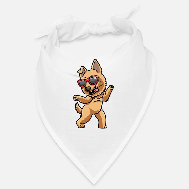 Chien de berger basque avec lunettes de soleil Bandana