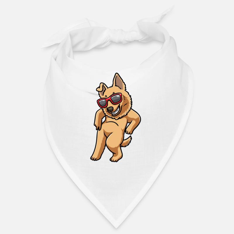 Chien de berger basque avec lunettes de soleil Bandana