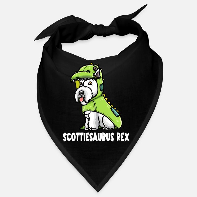 Scottish Terrier Hund Im Dinosaurier-Kostüm Bandana