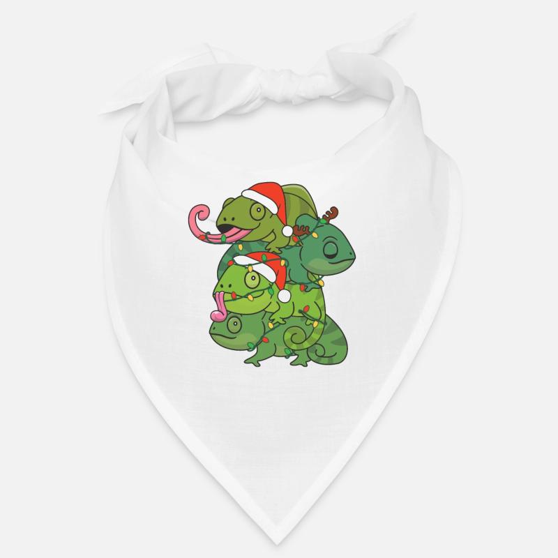Caméléon Arbre de Noël Animaux de Noël Bandana