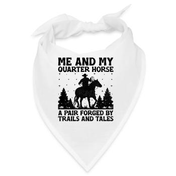 American Quarter Horse Reitpferd Liebhaber Hors - Bandana - Weiß - Vorne