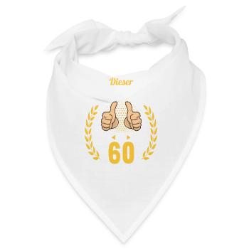 Dieser Traummann ist 60 Jahre 60 Geburtstag - Bandana - Weiß - Vorne
