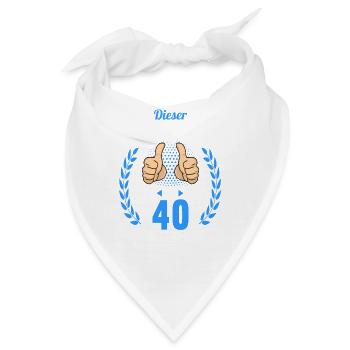 Dieser Traummann ist 40 Jahre 40 Geburtstag - Bandana - Weiß - Vorne