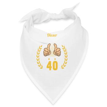 Dieser Traummann ist 40 Jahre 40 Geburtstag - Bandana - Weiß - Vorne