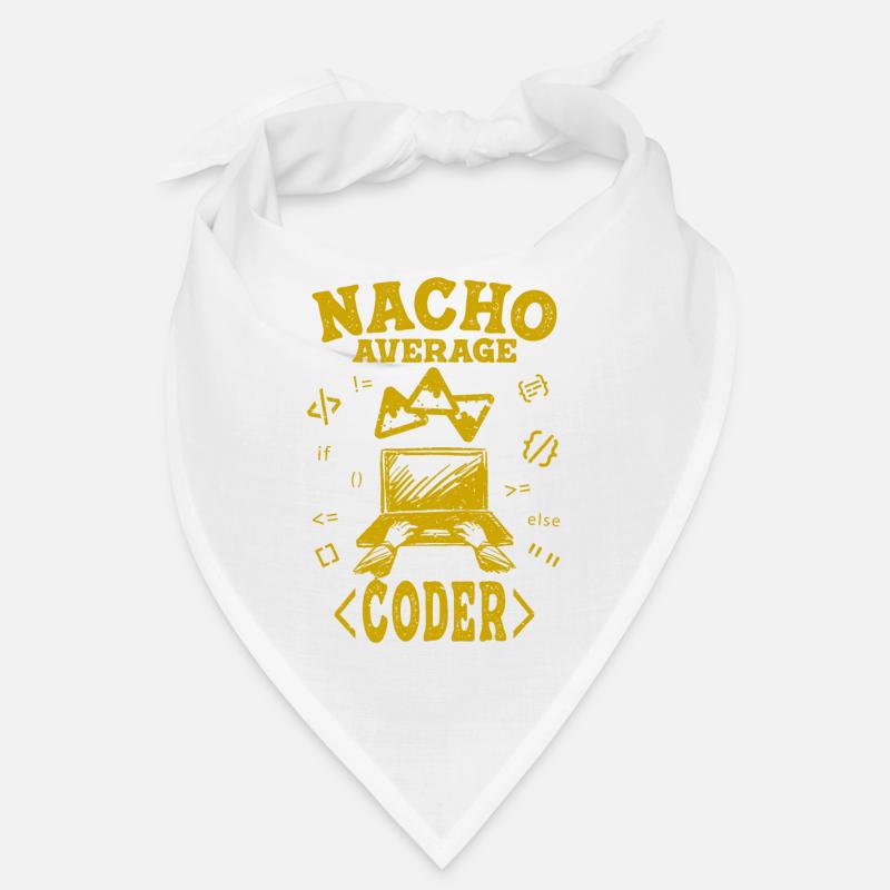 Coder Coding Funny Nacho Average Hacker Computer - Bandana - white