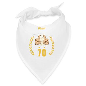 Dieser Traummann ist 70 Jahre 70 Geburtstag - Bandana - Weiß - Vorne