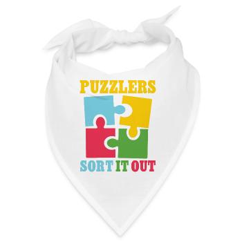 Puzzlers sort it out - Bandana - Weiß - Vorne