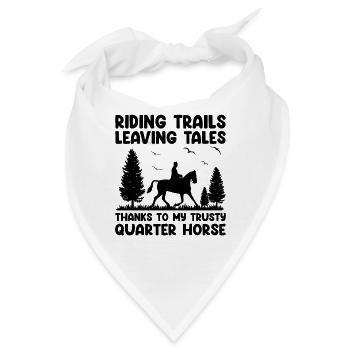 American Quarter Horse Reitpferd Liebhaber Hors - Bandana - Weiß - Vorne