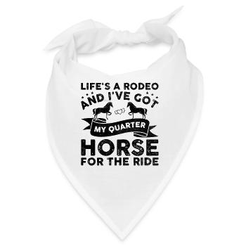 American Quarter Horse Reitpferd Liebhaber Hors - Bandana - Weiß - Vorne