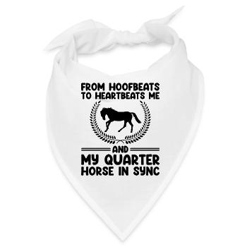 American Quarter Horse Reitpferd Liebhaber Hors - Bandana - Weiß - Vorne