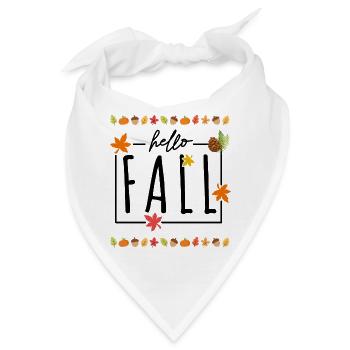Herbst Hallo - Bandana - Weiß - Vorne
