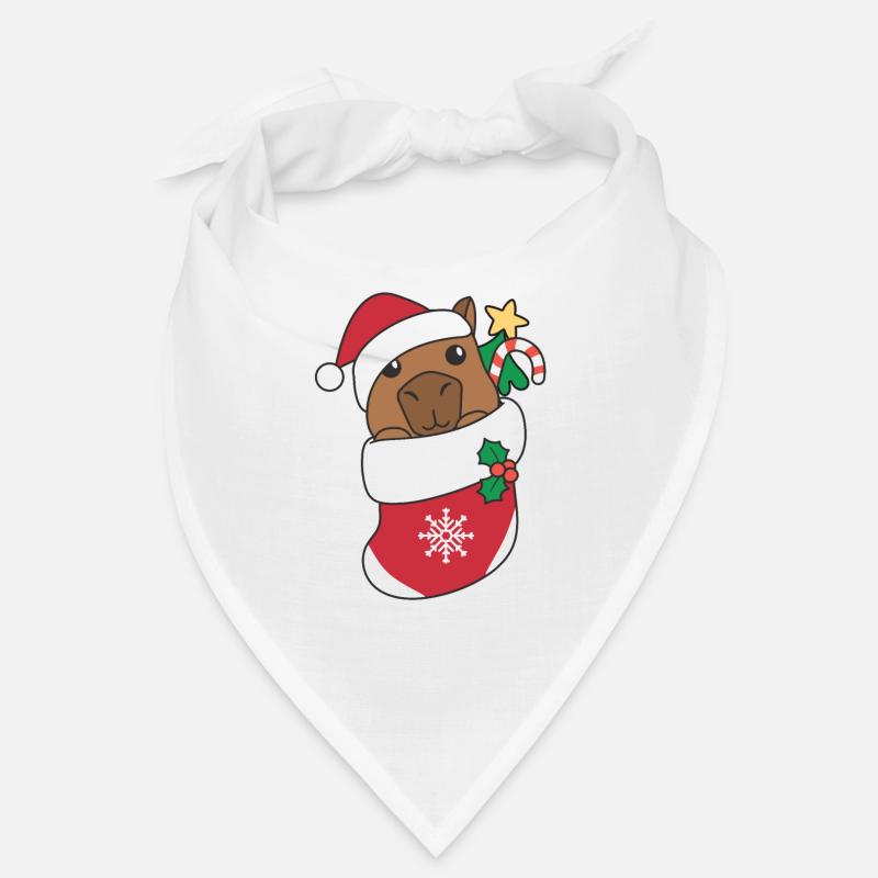 Capybara Noël Neige Hiver Animaux Capybara Bandana