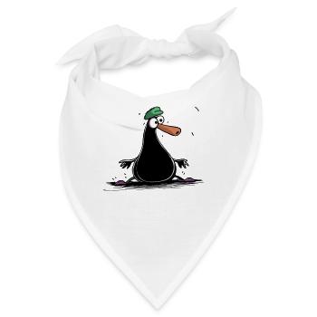 Der Balance-Akt eines lustigen Cartoon Vogel - Bandana - Weiß - Vorne