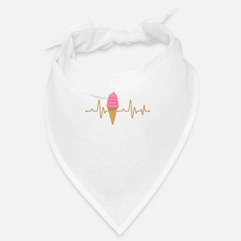 Eiscreme Eis Eiskrem Ice Cream Sommer Geschenk - Bandana - Weiß