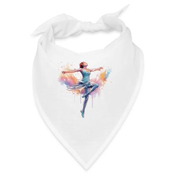 Elegante Tanzende Ballerina In - Bandana - Weiß - Vorne